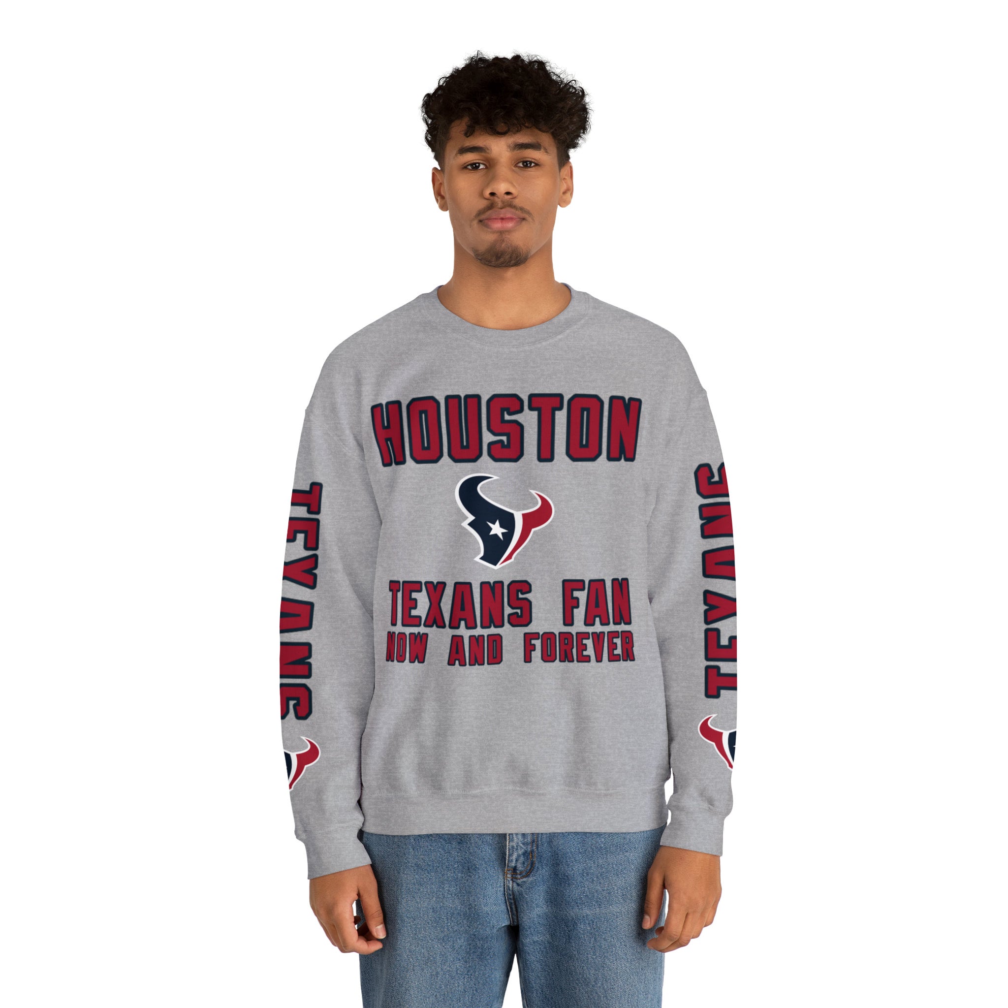 Houston Texans Crewneck Sweatshirt Fan Now and Forever