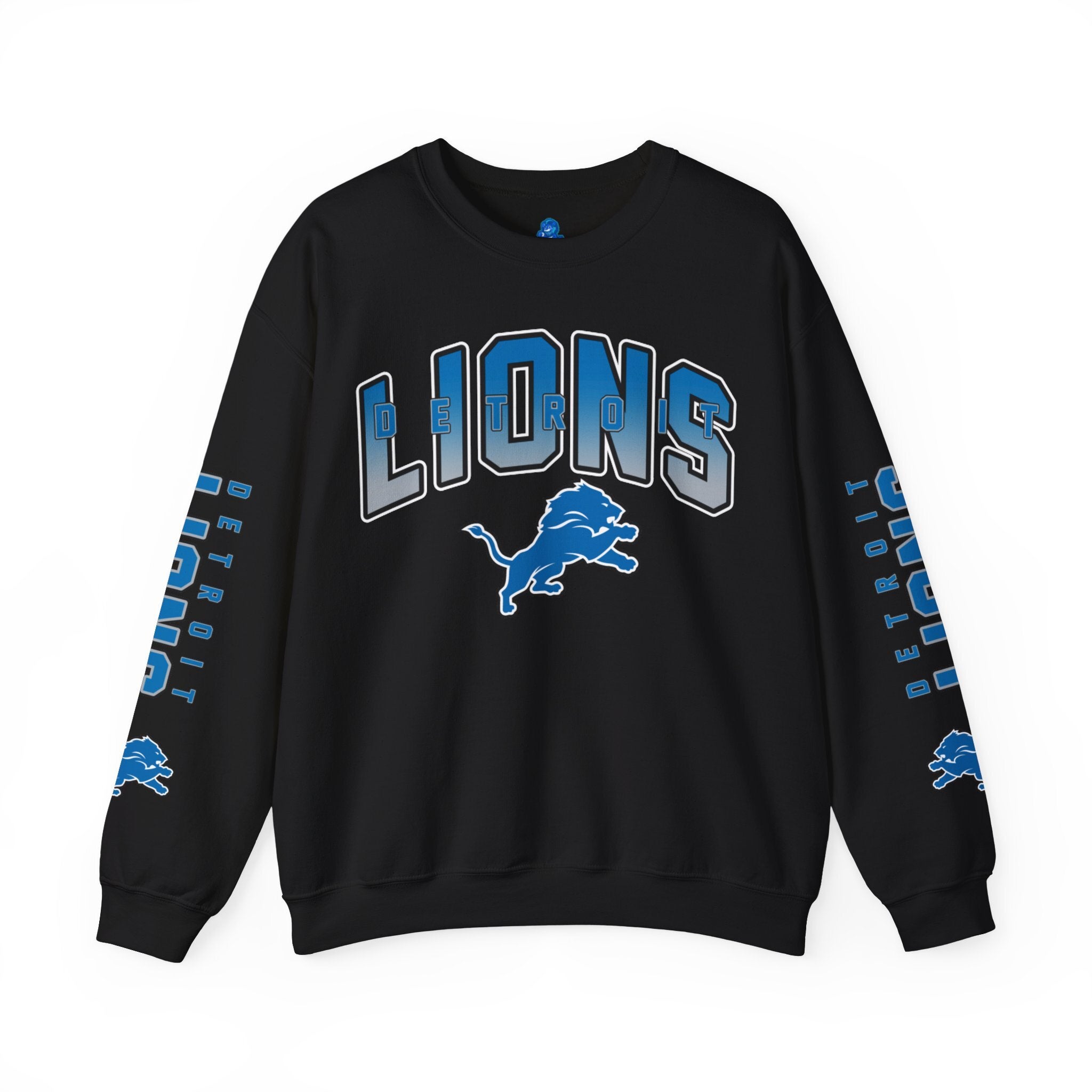 FOCO NFL purchases Detroit Lions Printed Gradient Crew Neck Sweatshirt S