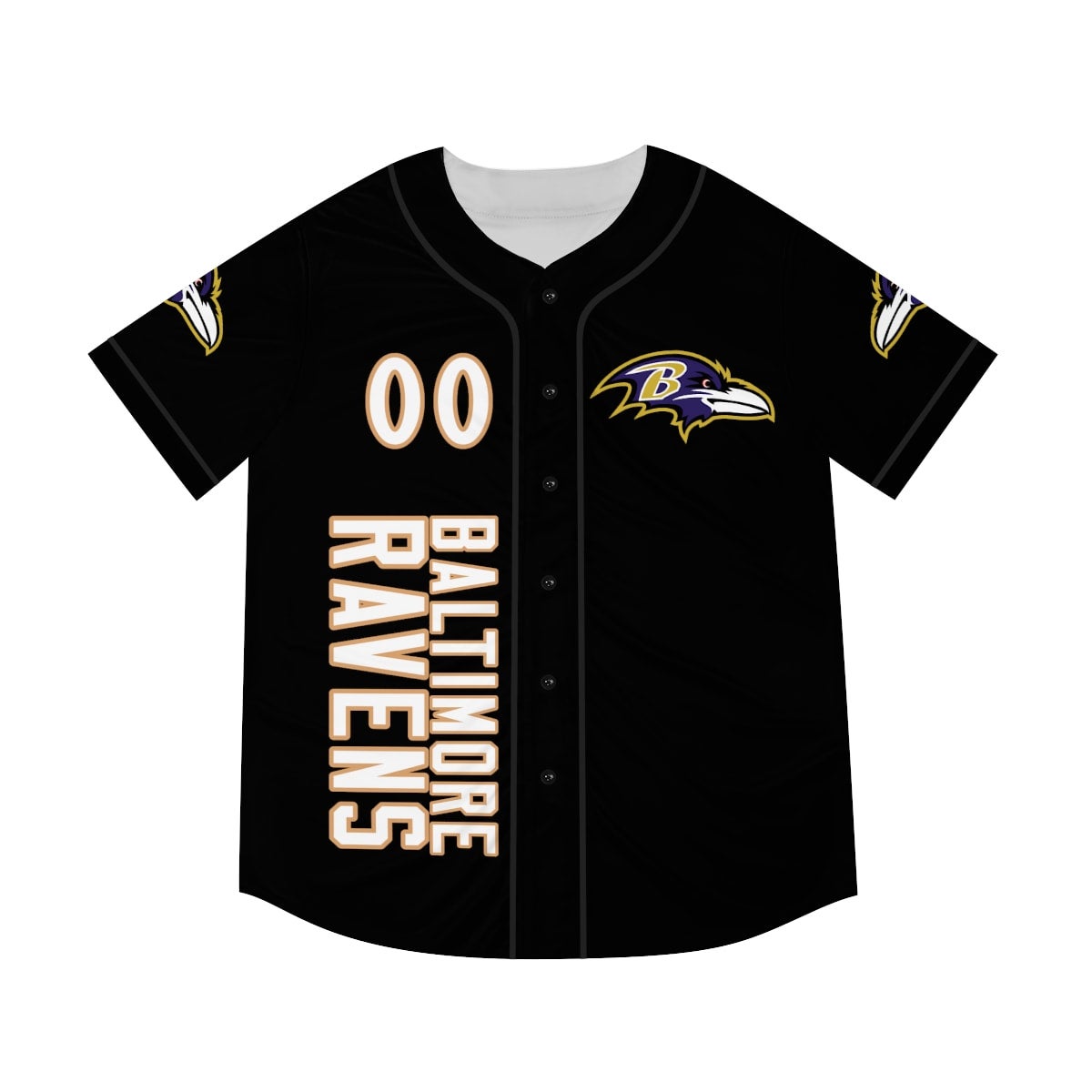 Baltimore Ravens Baseball Jersey Custom Name Number JZ FAN CAVE